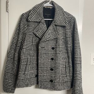 Banana Republic, Houndstooth Pea Coat, Size 14